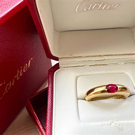 cartier 1992|Cartier 1992 Gold Ellipse Ring .